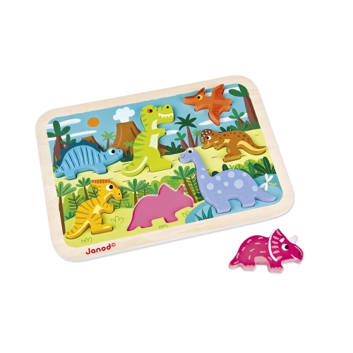 Janod Chunky Puzzle Dinosaurier