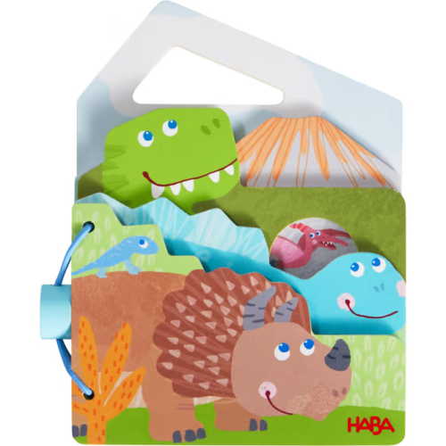 Haba Babybuch aus Holz Dino's