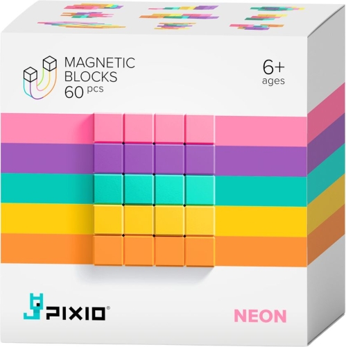 Pixio Magnetisches Spielzeug Abstrakt Neon 60 Stück