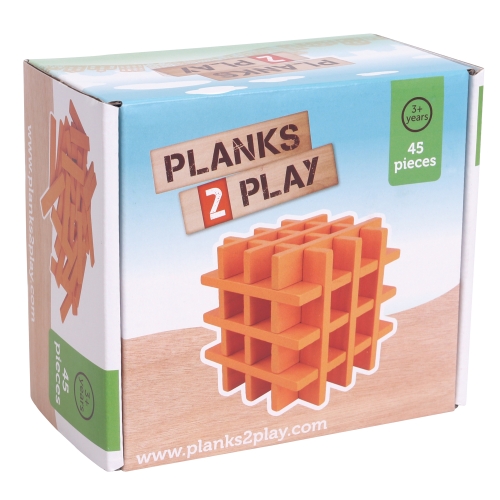 Planks2Play Holzbretter 45 Stück Orange