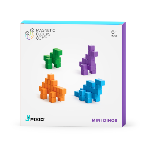 Pixio Magnetisches Spielzeug Mini Dinos 80 Stück