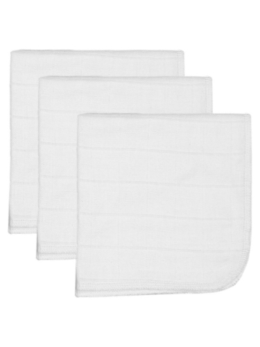Blush &amp; Blossom - Musselin-Mundtücher - 3er-Pack Weiß