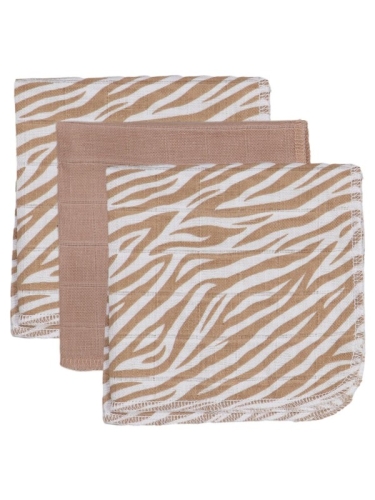 Blush &amp; Blossom - Musselin-Mundtücher - 3er-Pack Zebra 