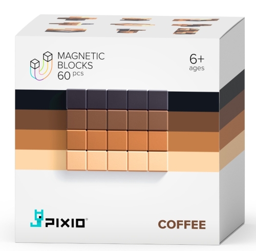 Pixio Magnetisches Spielzeug Abstrakter Kaffee 64 Stück
