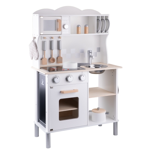 New Classic Toys Moderne Kinderküche mit elektrischem Kochfeld Weiß