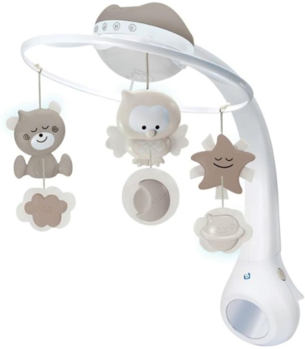 Infantino - WOM - Musikalisches 3-in-1-Projektor-Mobil - Grau