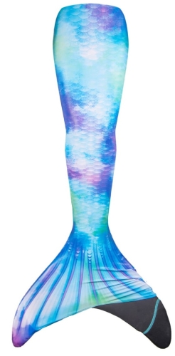 FinFun Meerjungfrau Schwanz Aquarell Wellen Größe S (Alter 6)