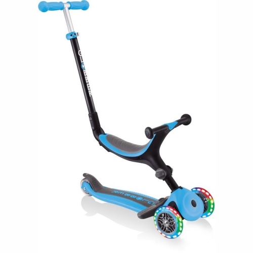 2. Chance - Globber Go Up Foldable Plus Step Pastellblau mit Lichtern