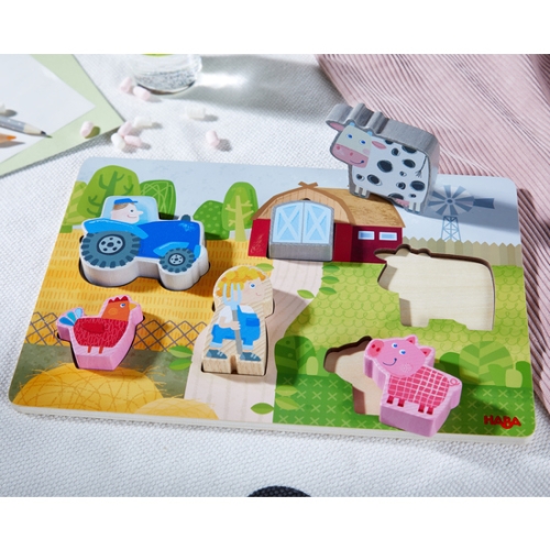 Haba Holzpuzzle auf dem Bauernhof