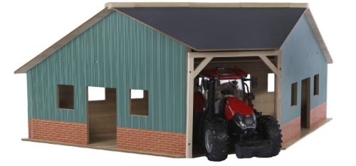 Kids Globe Landwirtschaftsschuppen für 3 Fahrzeuge 1:16