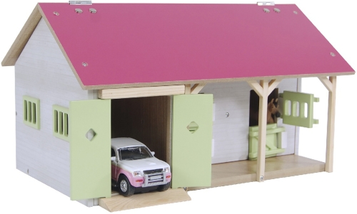 Kids Globe Pferdestall mit 2 Boxen und Aufbewahrung rosa