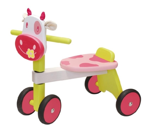 Ich bin Toy Balance Bike Kuh Pink
