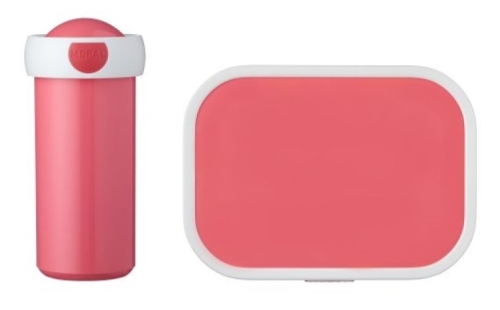 Schulbecher und Lunchbox Pink