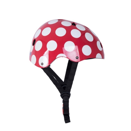 Kiddimoto Kinderhelm Red Dotty mittel