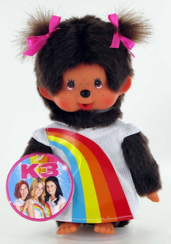 Monchichi 20 cm Mädchen K3 Regenbogen Kleid