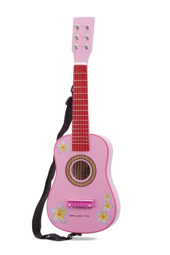 New Classic Toys Gitarre rosa mit Blumen