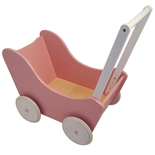 Playwood Pink Puppenspielzeug mit weißen Rädern