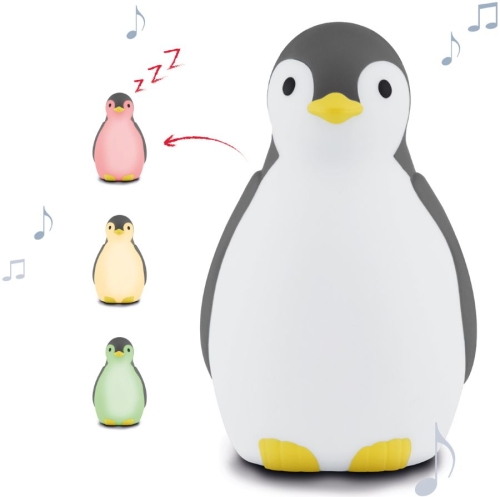 Zazu Schlaftrainer / Nachtlicht Pam der Pinguin Grau