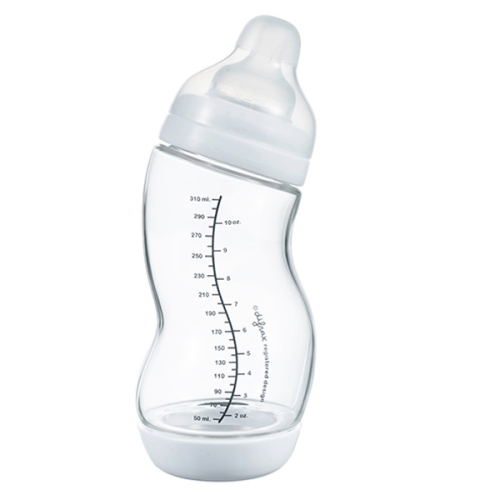 Difrax Flasche S Glas 310ml Weiß