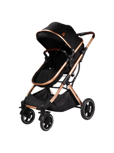 Ding - 3-in-1-Kinderwagen - Juna - Rose/Schwarz