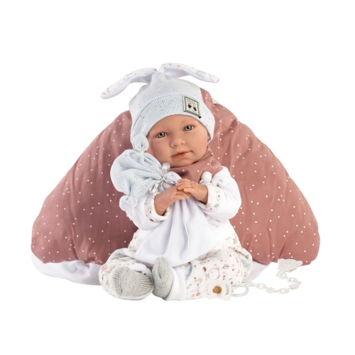 Llorens weinende Babypuppe Mimi mit Kissen und Sound 42 cm