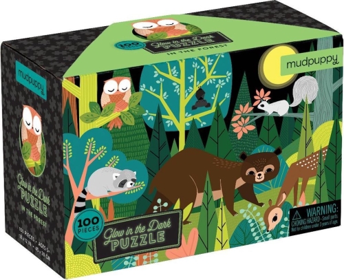 Mudpuppy Glow in the Dark Puzzle In the Forest 100 Teile
