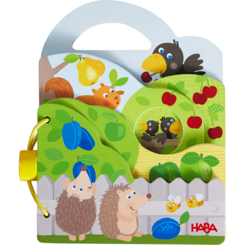 Haba Babybuch aus Holz Obstgarten