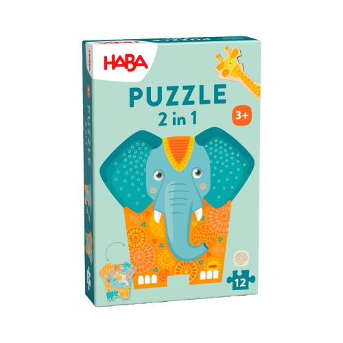 Haba Holzpuzzle 2 in 1 Elefant