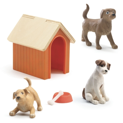 Djeco Hundehütte mit Hunden