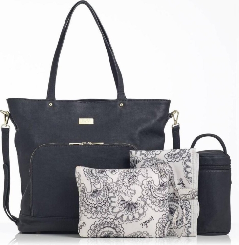 Isoki Wickeltasche / Windeltasche Nappy Tote Schwarz