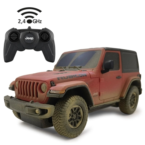 Jamara Ferngesteuerter Jeep Wrangler Rubicon Rot Schlammig 1:24