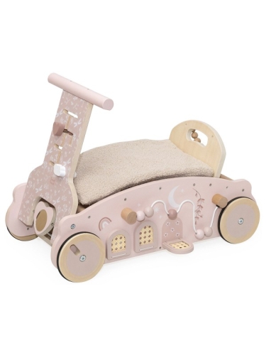 Label Label 3-in-1 Gehtrainer aus Holz Rosa