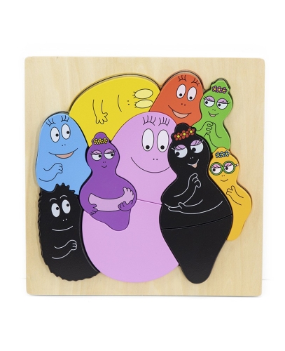 Label Label Barbapapa Holzpuzzle