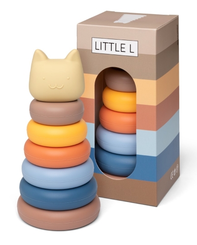 Little L Stapelturm Katze Beige und Blau