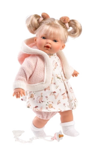 Llorens Weinende Puppe Roberta Rosa mit Ton 33 cm