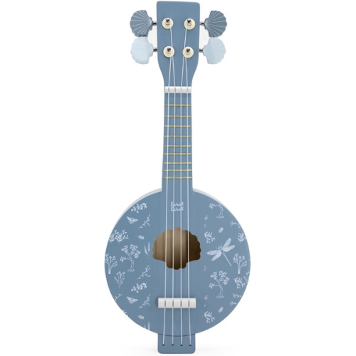 Label Label Banjo aus Holz Blau