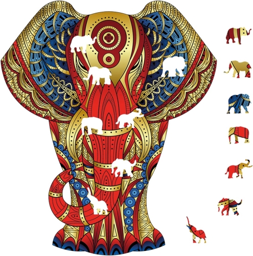 Eureka Regenbogen-Holzpuzzle Elefant