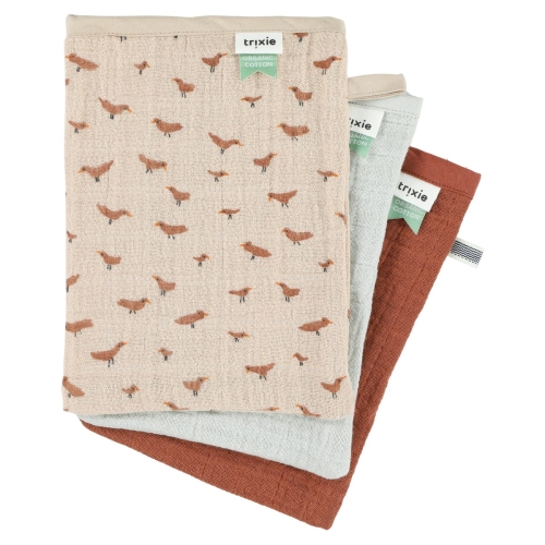 Trixie Tetra Waschlappen 3er Set Babbling Birds