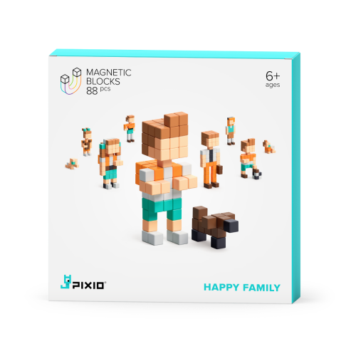 Pixio Magnetisches Spielzeug Happy Family 88 Teile