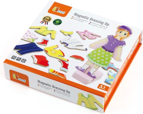 Viga Toys Anziehpuppe aus Holz 39-teilig