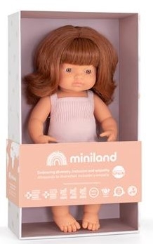 Miniland Babypuppe Rotes Haar 38 cm 