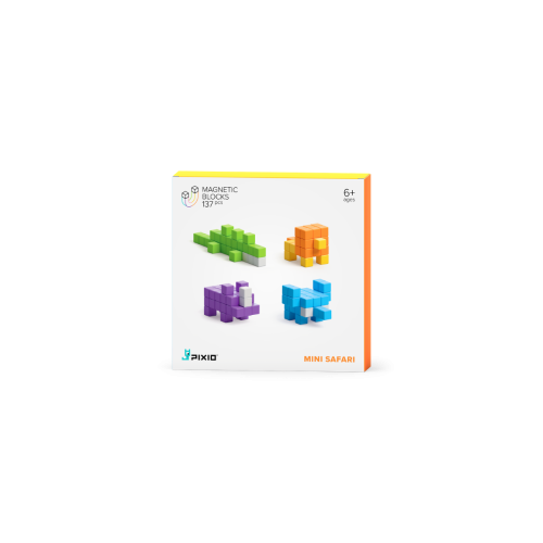 Pixio Magnetisches Spielzeug Mini Safari 137 Teile
