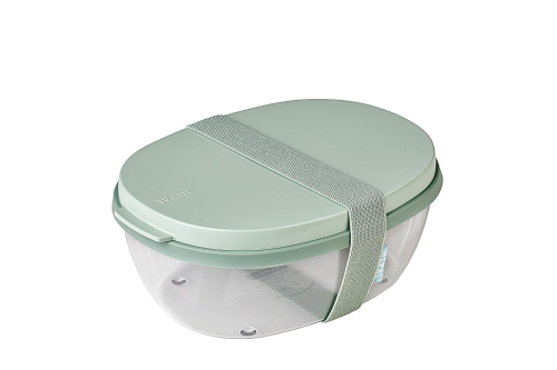 Mepal Salatbox Ellipse Nordischer Salbei (1300+600 ml)