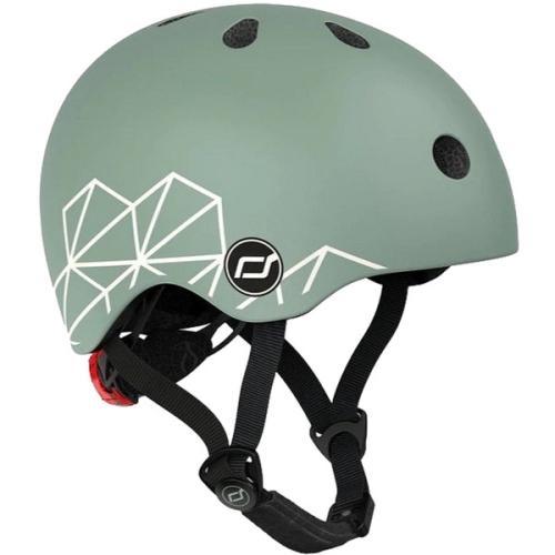 Scoot and Ride Helm XS grün mit Linien
