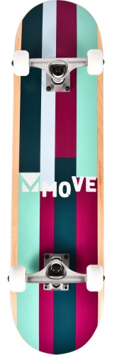 Move Skateboard Streifen Lila 