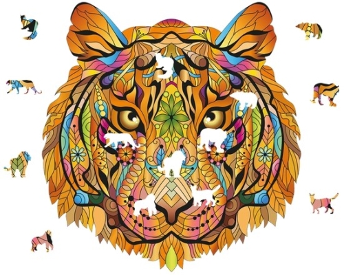 Eureka Regenbogen Holzpuzzle Tiger