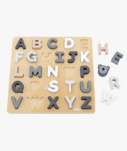 Tryco Alphabet-Puzzle aus Holz und Kreidetafel