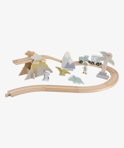 Tryco Holzeisenbahn Set Erweiterung Dinosaurier