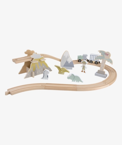 Tryco Holzeisenbahn Set Erweiterung Dinosaurier