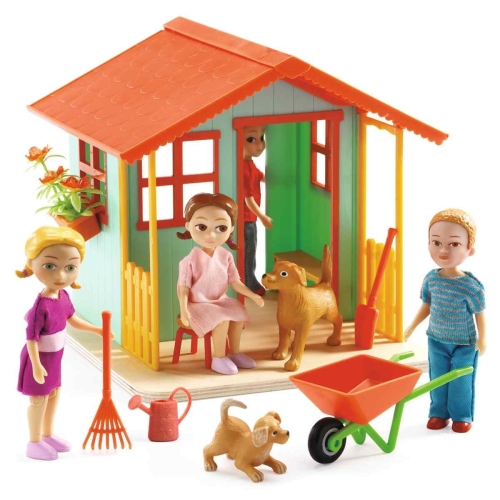 Djeco Gartenhaus mit Spielfiguren